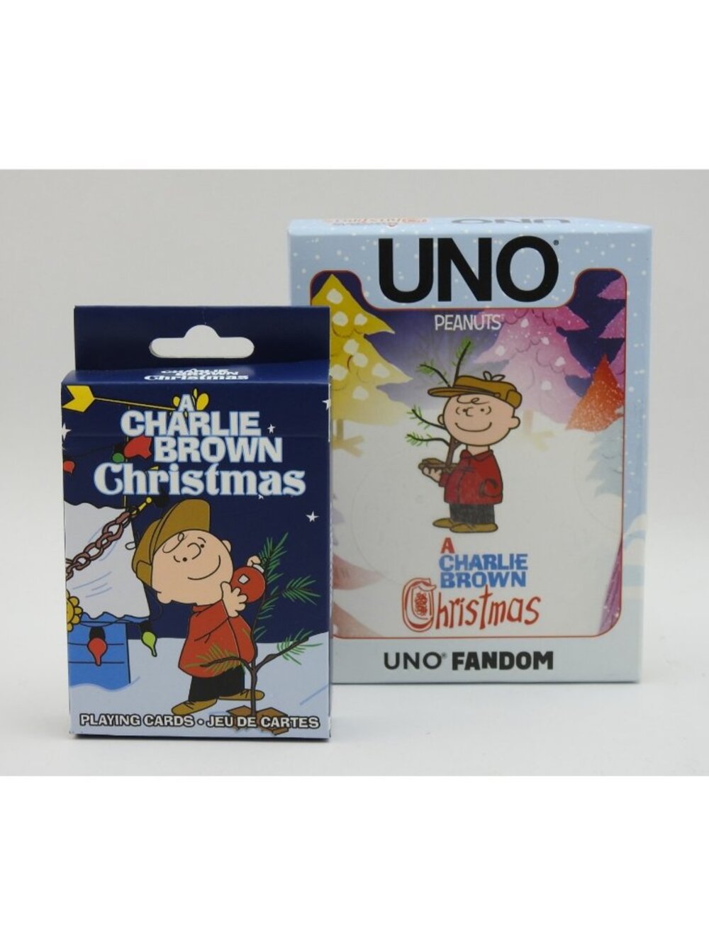 Peanuts Charlie Brown Christmas UNO Fandom Playing Cards 2 Pc Set New 2026